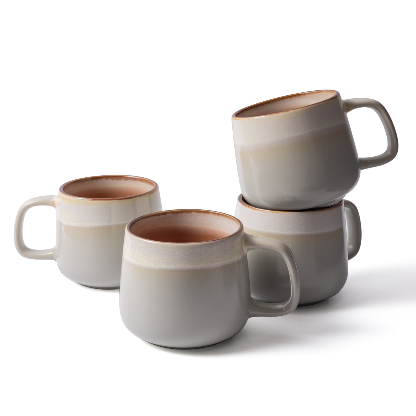 Ava Nord Ceramic Coffee Mugs Set of 4, 12 oz