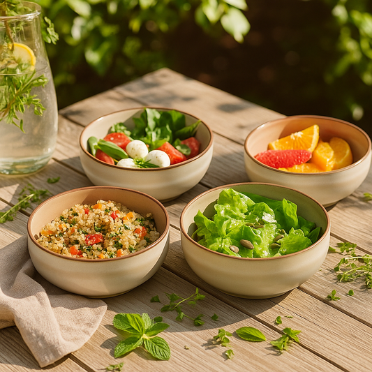 Ceramic Cereal Bowls Set of 4, 21 oz