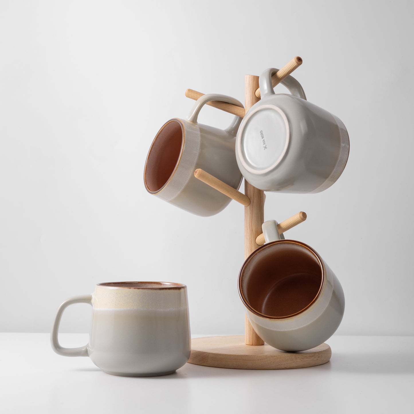 Ava Nord Ceramic Coffee Mugs Set of 4, 12 oz