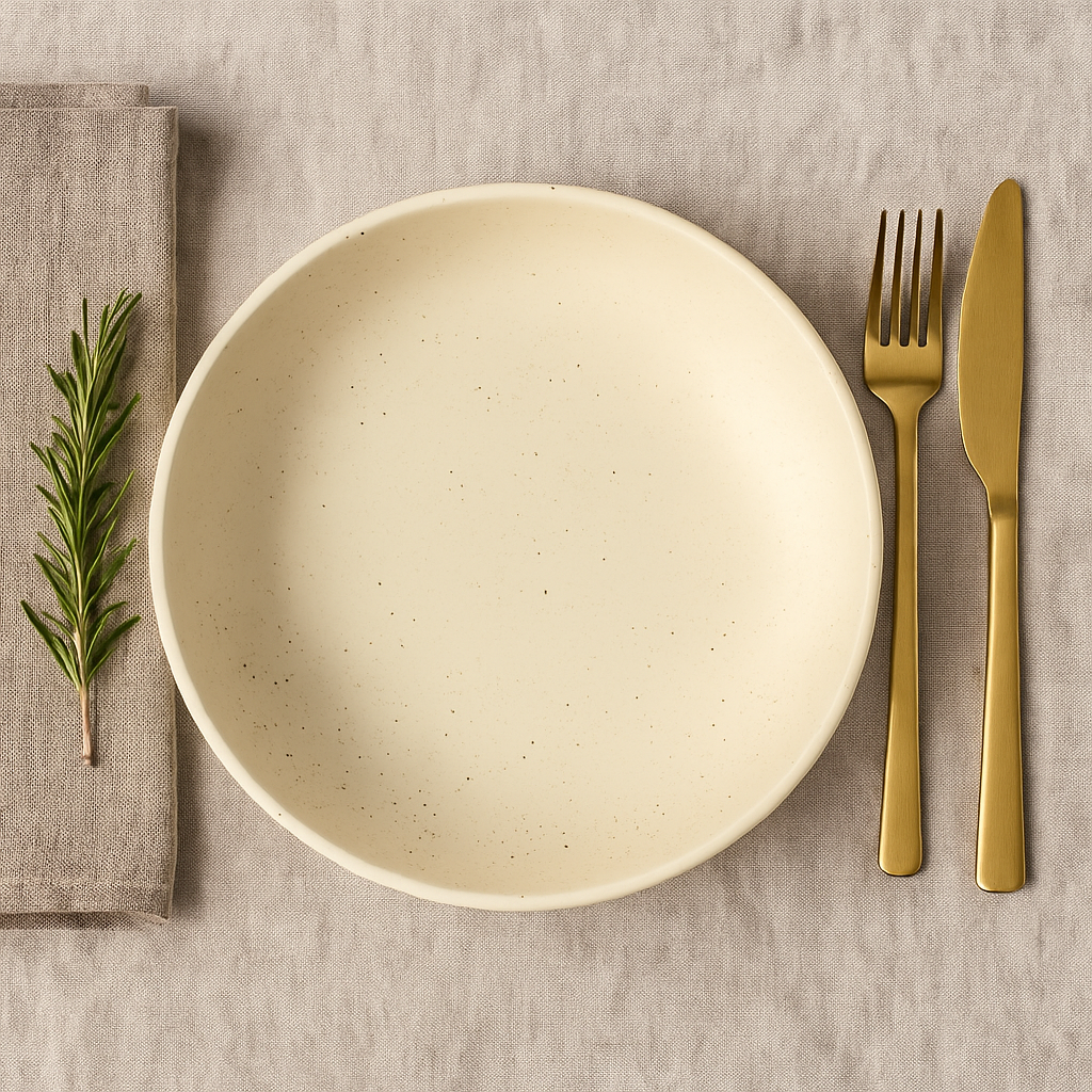 Large Ceramic Pasta Bowls Set of 4 - 40 oz - Beige