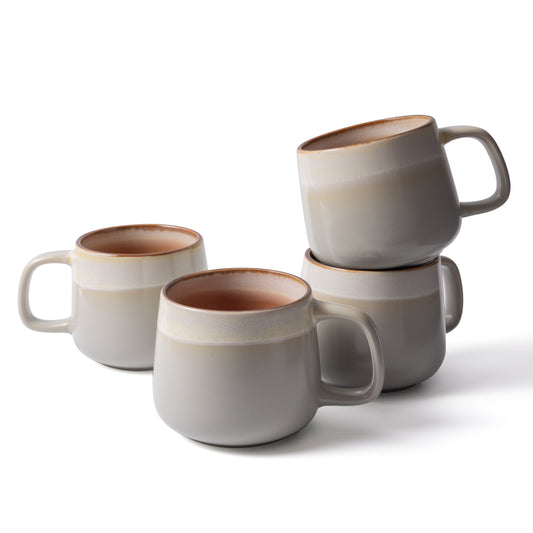 Ava Nord Ceramic Coffee Mugs Set of 4, 12 oz