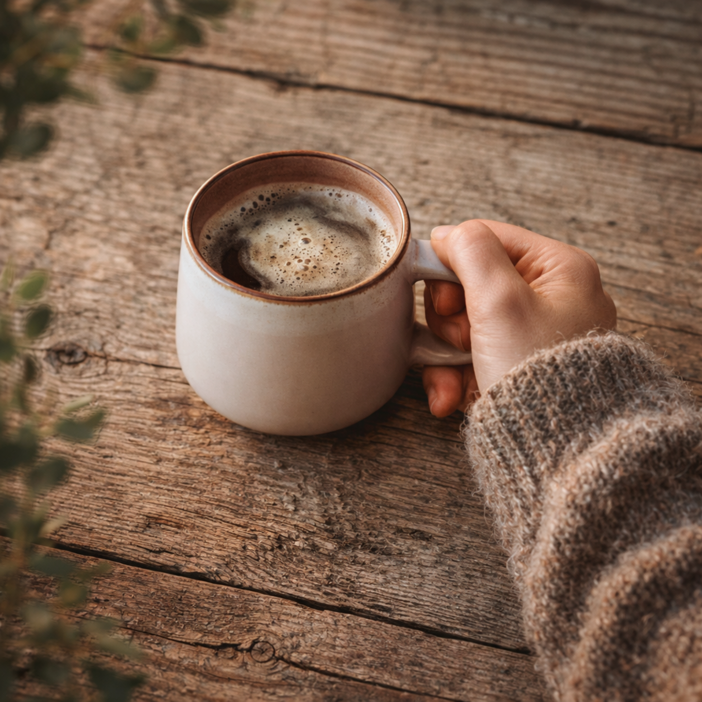 Ava Nord Rose Sand ceramic coffee mug close-up