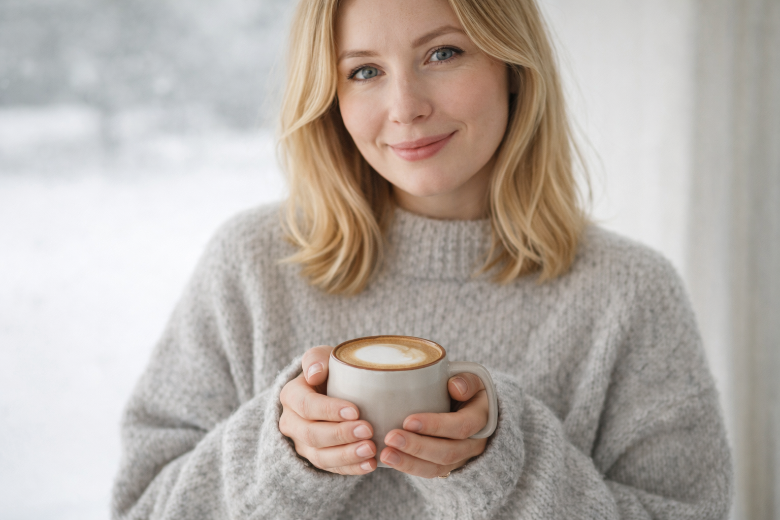 Ava Nord Rose Sand 8 oz cappuccino ceramic mug detail