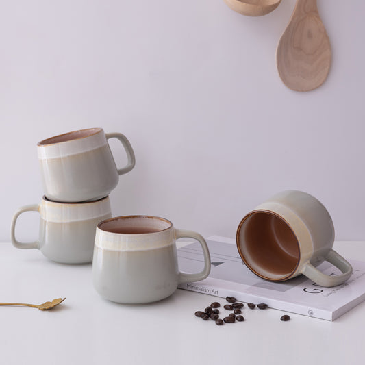 Ava Nord Ceramic Coffee Mugs Set of 4, 12 oz