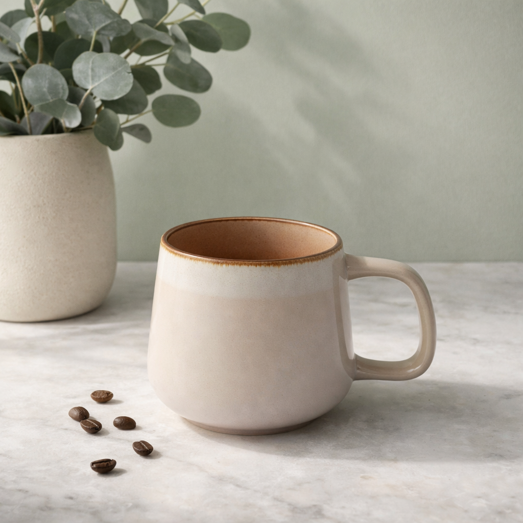 Ava Nord Rose Sand ceramic coffee mugs set of 4