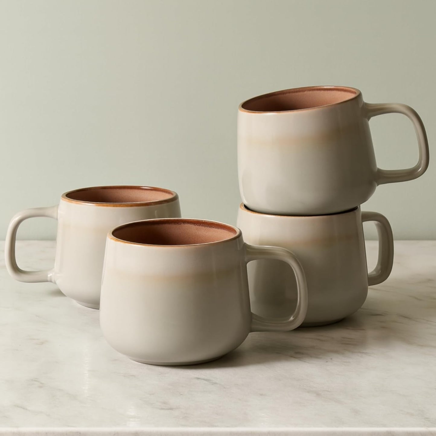 Ava Nord Sage Ash 8 oz mugs + cereal bowls bundle