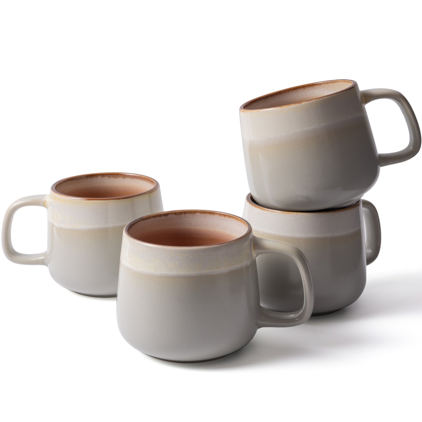 Ava Nord Ceramic Coffee Mugs Set of 4, 16 oz
